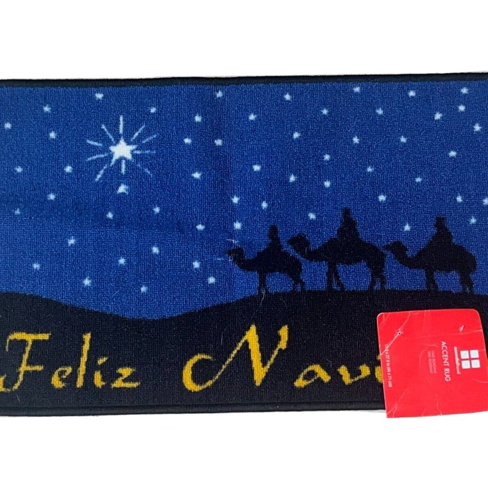 Accent Rug Three Kings Day Feliz Navidad Rug  27.3” x 17.3"